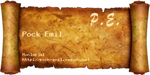 Pock Emil névjegykártya